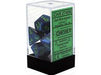 Dice Chessex Dice - Lustrous Dark Blue with Green - Set of 7 - CHX 27496 - Cardboard Memories Inc.