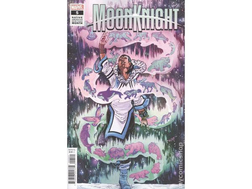 Comic Books Marvel Comics - Moon Knight 005 - Wolf Native American Heritage Variant Edition (Cond. VF-) - 10435 - Cardboard Memories Inc.