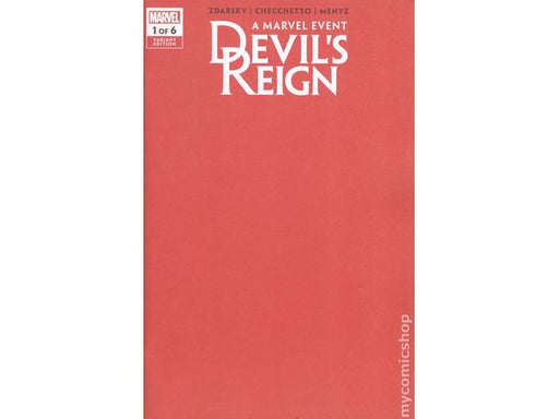 Comic Books Marvel Comics - Devils Reign 001 of 6 - Red Blank Variant Edition (Cond. VF-) - 9565 - Cardboard Memories Inc.