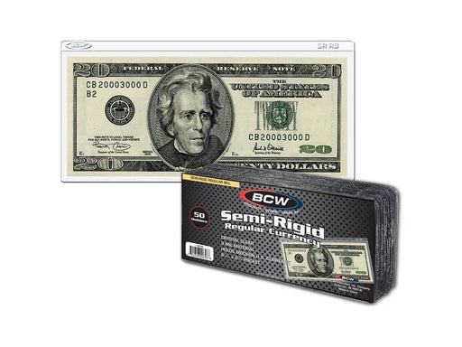 Supplies BCW - Semi-Rigid Regular Currency/Bill Holders - Cardboard Memories Inc.