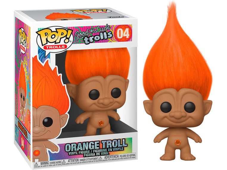 Action Figures and Toys POP! - Good Luck Trolls - Orange Troll - Cardboard Memories Inc.