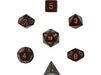 Dice Chessex Dice - Scarab Blue Blood with Gold - Set of 7 - CHX 27419 - Cardboard Memories Inc.