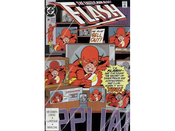 Comic Books DC Comics - Flash (1987 2nd Series) 038 (Cond. FN/VF) - 15455 - Cardboard Memories Inc.