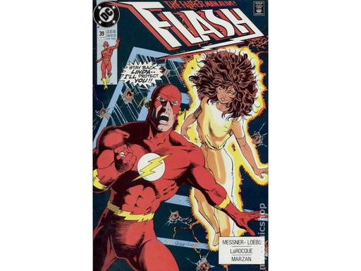 Comic Books DC Comics - Flash (1987 2nd Series) 039 (Cond. FN/VF) - 15454 - Cardboard Memories Inc.