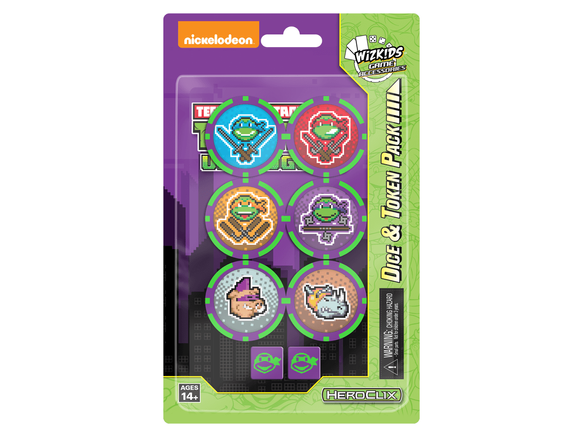 Collectible Miniature Games Wizkids - HeroClix - Teenage Mutant Ninja Turtles Unplugged - Dice and Tokens Pack - Cardboard Memories Inc.
