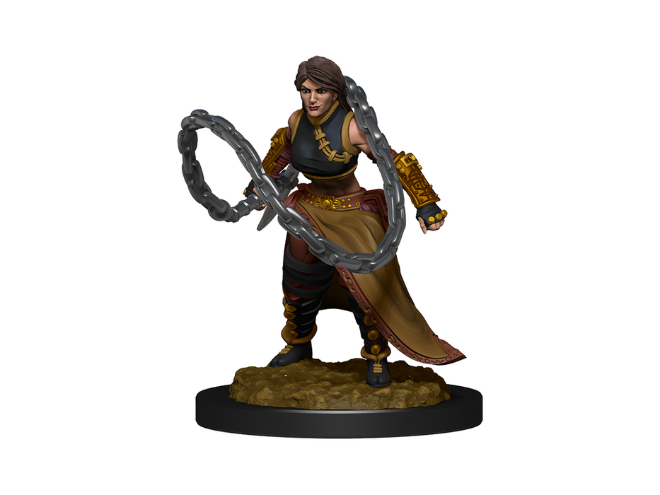 Role Playing Games Wizkids - Dungeons and Dragons - Unpainted Miniature - Nolzurs Marvellous Miniatures - Human Monk Female - 90225 - Cardboard Memories Inc.
