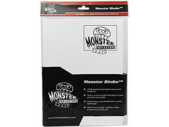 Supplies Monster - 9-Pocket Binder - Matte White With Black Pages - Cardboard Memories Inc.
