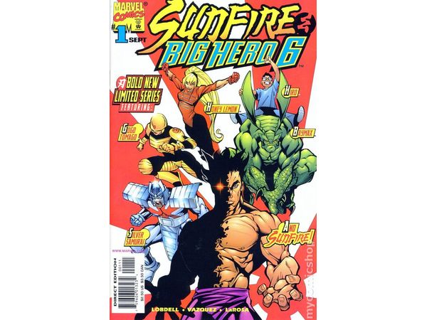 Comic Books Marvel Comics - Sunfire and Big Hero Six (1998 Limited Series) 001 (Cond. VF-) - 8454 - Cardboard Memories Inc.