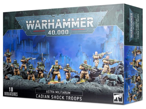 Collectible Miniature Games Games Workshop - Warhammer 40K - Astra Militarum - Cadian Shock Troops - OLD MODELS 9th Edition - 47-17 - Cardboard Memories Inc.