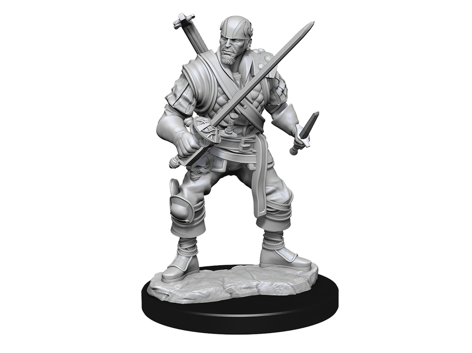 Role Playing Games Wizkids - Dungeons and Dragons - Unpainted Miniature - Nolzurs Marvellous Miniatures - Human Bard Male - 90306 - Cardboard Memories Inc.