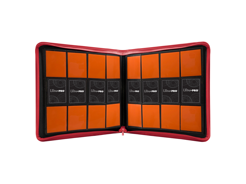 Supplies Ultra Pro - 12 Pocket Pro Zipper Binder - Red - Cardboard Memories Inc.