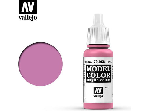 Paints and Paint Accessories Acrylicos Vallejo - Pink - 70 958 - Cardboard Memories Inc.
