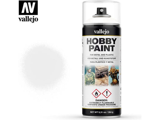 Paints and Paint Accessories Acrylicos Vallejo - Paint Spray - White - 28 010 - Cardboard Memories Inc.