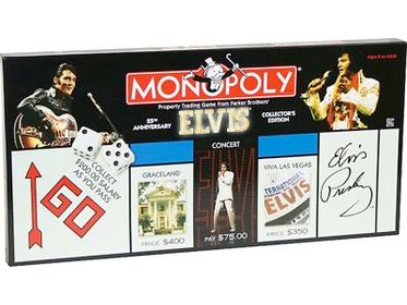 Board Games Usaopoly - Monopoly - Elvis 75th Anniversay Collectors Edition - Cardboard Memories Inc.