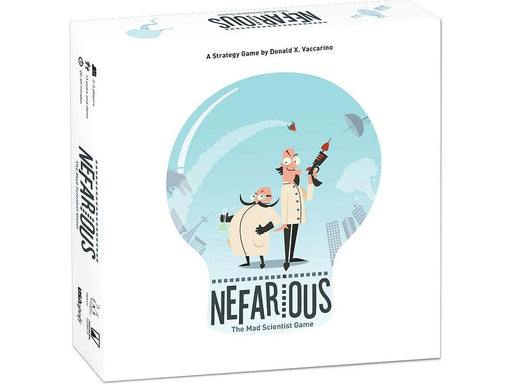 Board Games Usaopoly - Nefarious - The Mad Scientist Game - Cardboard Memories Inc.