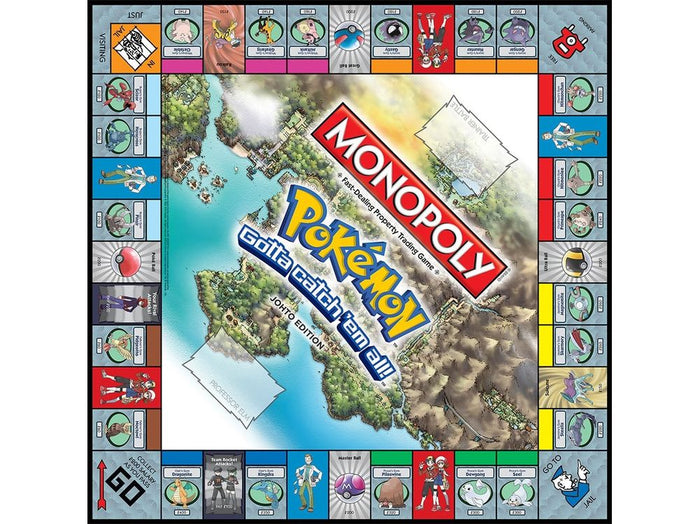 Board Games Usaopoly - Monopoly - Pokemon - Johto Edition - Cardboard Memories Inc.