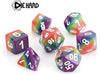 Dice Die Hard Dice - Rainbow - Set of 7 - Cardboard Memories Inc.