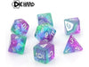 Dice Die Hard Dice - Translucent Sunset Gradient - Set of 7 - Cardboard Memories Inc.