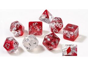 Dice Sirius Dice - 7 Die Set - Translucent Diamonds - Cardboard Memories Inc.