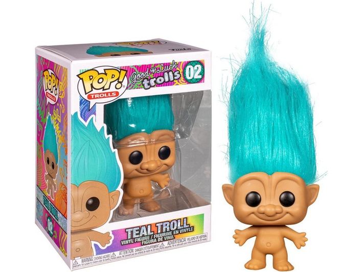 Action Figures and Toys POP! - Good Luck Trolls - Teal Troll - Cardboard Memories Inc.