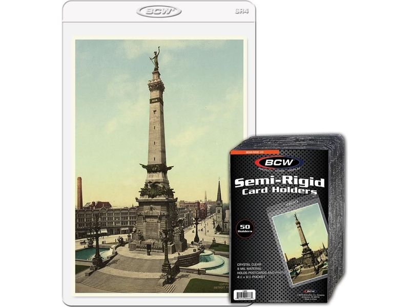 Supplies BCW - Semi-Rigid Card Holders for Postcards or Photos - Cardboard Memories Inc.