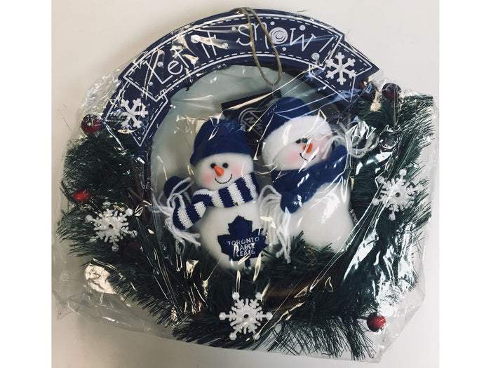Supplies NHL - Christmas Wreath - Toronto Maple Leafs - Cardboard Memories Inc.