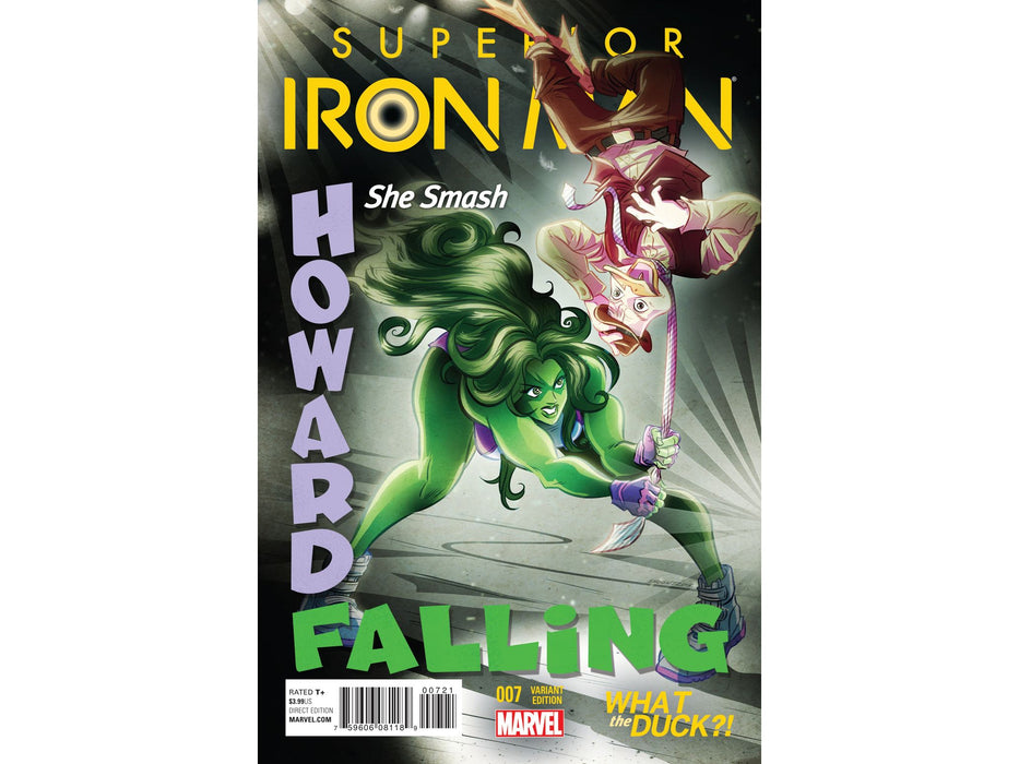 Comic Books Marvel Comics - Superior Iron Man 007 - WHAT THE DUCK?! Cover - 3232 - Cardboard Memories Inc.