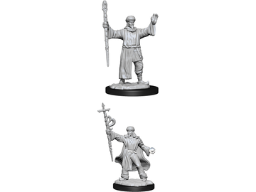 Role Playing Games Wizkids - Dungeons and Dragons - Unpainted Miniature - Nolzurs Marvellous Miniatures - Human Male Wizard - 90137 - Cardboard Memories Inc.