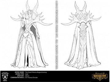 Collectible Miniature Games Privateer Press - Warmachine - Infernals - Great Princess Regna Gravnoy the White Queen - PIP 38021 - Cardboard Memories Inc.