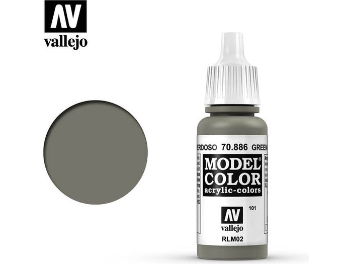 Paints and Paint Accessories Acrylicos Vallejo - Green Grey - 70 886 - Cardboard Memories Inc.