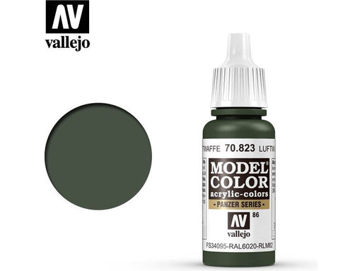 Paints and Paint Accessories Acrylicos Vallejo - Luftwaffe Camouflage Green - 70 823 - Cardboard Memories Inc.