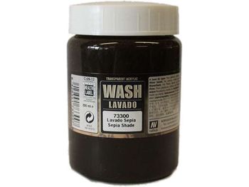 Paints and Paint Accessories Acrylicos Vallejo - Game Wash - Dipping Formula - Sepia - 73 300 - Cardboard Memories Inc.