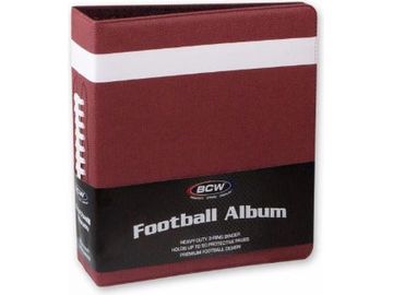 Supplies BCW - Collectors Binder - 3 Inch - Stitched Football - Cardboard Memories Inc.
