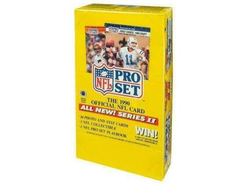 Sports Cards Pro-Set - 1990 - Football - Series 2 - Hobby Box - Cardboard Memories Inc.