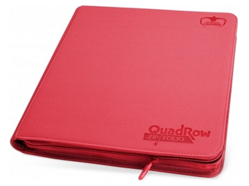 Supplies Ultimate Guard - QuadRow ZipFolio Playset Binder - Red - Cardboard Memories Inc.