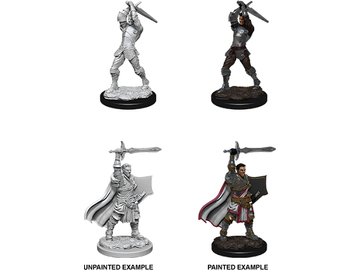 Role Playing Games Wizkids - Dungeons and Dragons - Unpainted Miniature - Nolzurs Marvellous Miniatures - Male Human Paladin - 90060 - Cardboard Memories Inc.