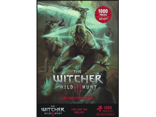 Deck Building Game Dark Horse - The Witcher Wild Hunt - Ciri and The Wolves - 1000 Piece Puzzle - Cardboard Memories Inc.