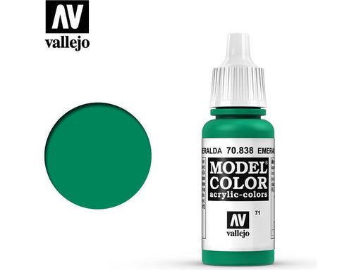 Paints and Paint Accessories Acrylicos Vallejo - Emerald - 70 838 - Cardboard Memories Inc.