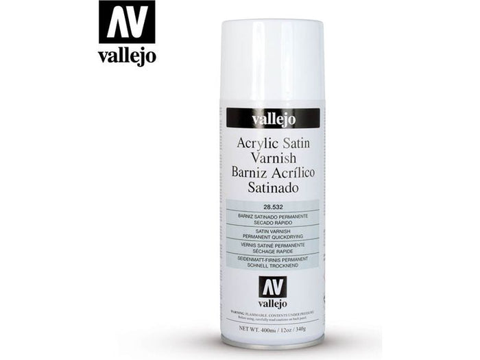 Paints and Paint Accessories Acrylicos Vallejo - Paint Spray - Acrylic Satin Spray Varnish - 28 532 - Cardboard Memories Inc.
