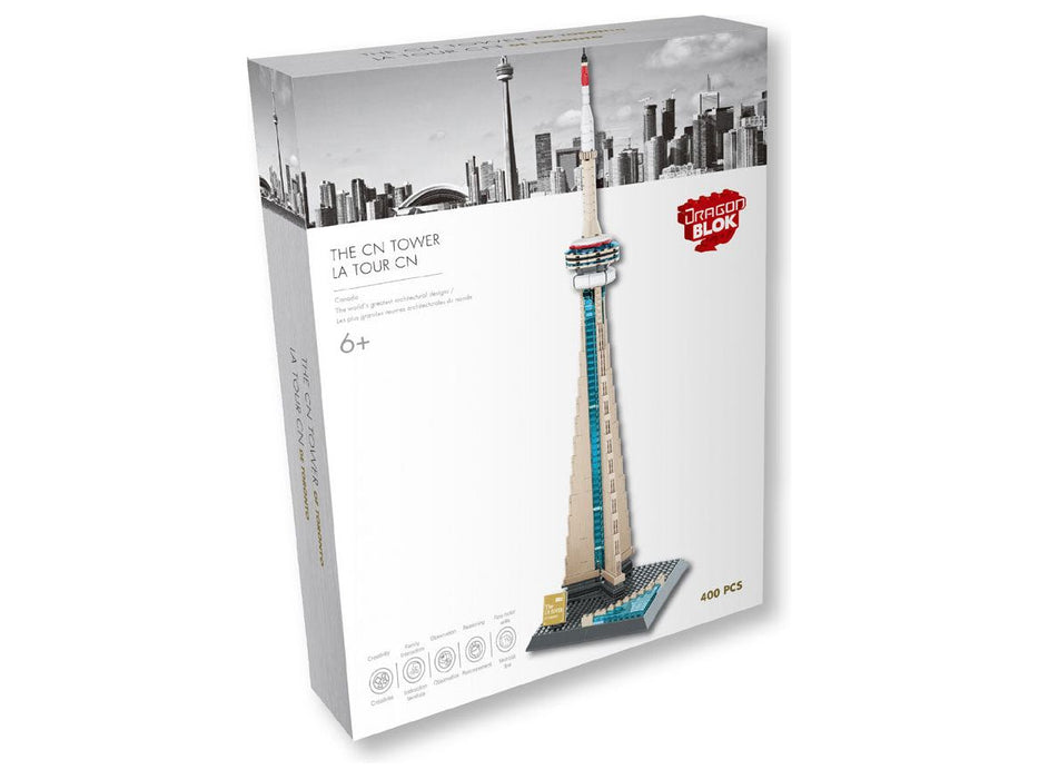 Action Figures and Toys Import Dragon - Dragon Blok - The CN Tower - Building Blocks Model - Cardboard Memories Inc.