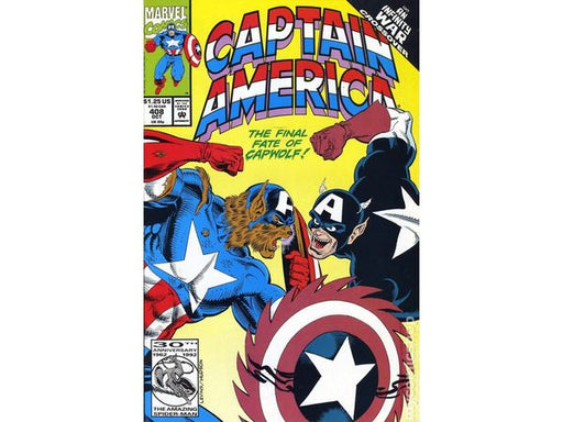 Comic Books Marvel Comics - Captain America (1968 1st Series) 408 (Cond. VF-) - 7314 - Cardboard Memories Inc.
