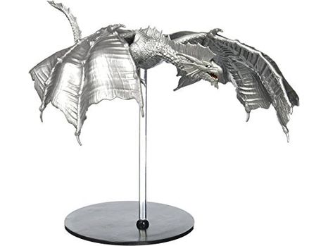 Role Playing Games Wizards of the Coast - Dungeons and Dragons - Icons of the Realms - Elemental Evil - Ancient Silver Dragon - Premium Figure - Cardboard Memories Inc.