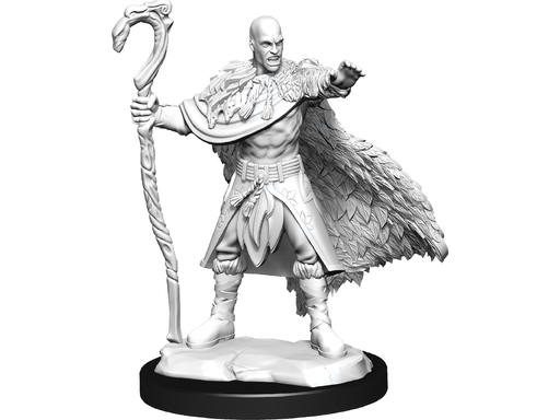 Role Playing Games Wizkids - Dungeons and Dragons - Unpainted Miniature - Nolzurs Marvellous Miniatures - Human Druid Male - 90221 - Cardboard Memories Inc.