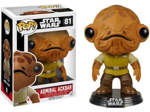 Action Figures and Toys POP! -  Movies - Star Wars the Force Awakens - Admiral Ackbar - Cardboard Memories Inc.