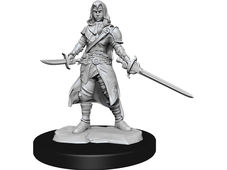 Role Playing Games Wizkids - Dungeons and Dragons - Unpainted Miniature - Nolzurs Marvellous Miniatures - Half-Elf Rogue Female - 90228 - Cardboard Memories Inc.