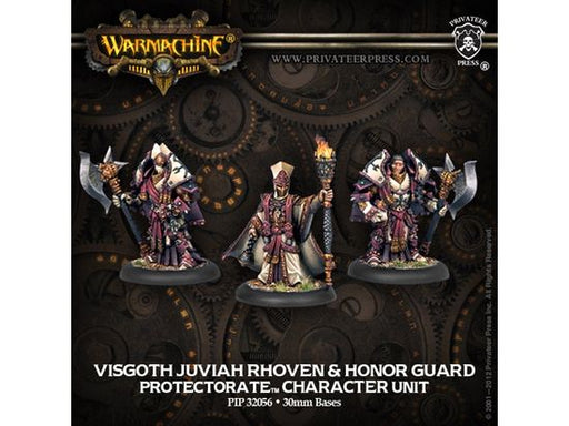 Collectible Miniature Games Privateer Press - Warmachine - Protectorate Of Menoth - Visgoth Juviah Rhoven and Honor Guard - PIP 32056 - Cardboard Memories Inc.