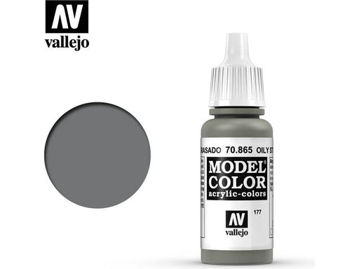 Paints and Paint Accessories Acrylicos Vallejo - Oily Steel - 70 865 - Cardboard Memories Inc.