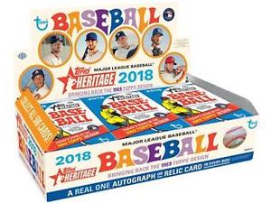 Sports Cards Topps - 2018 - Baseball - Heritage - Hobby Box - Cardboard Memories Inc.