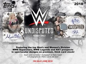 Sports Cards Topps - 2018 - WWE Wrestling - Undisputed - 8 Box Hobby Case - Cardboard Memories Inc.