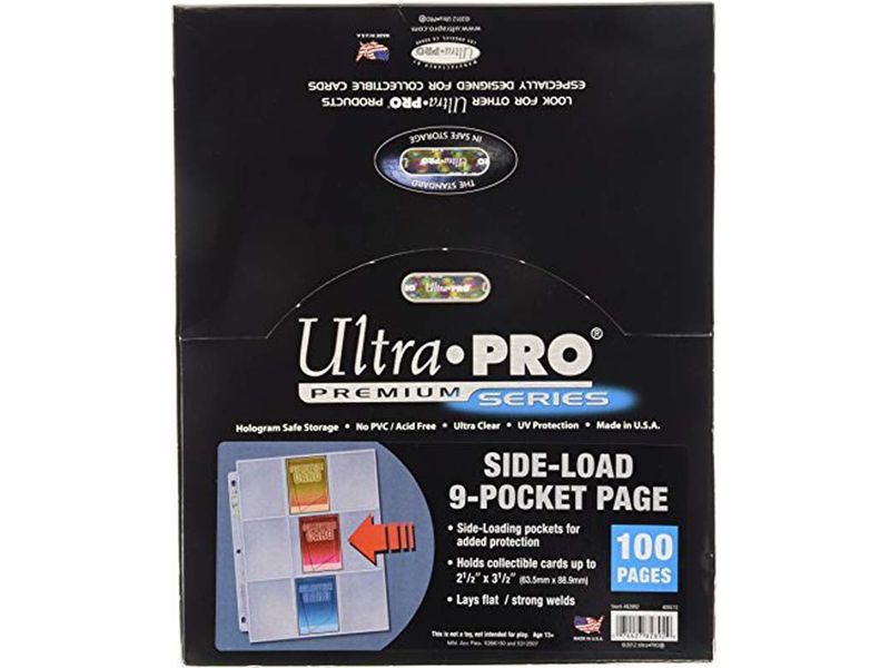 Supplies Ultra Pro - 9 Pocket Side Loading - Binder Pages Box - Cardboard Memories Inc.